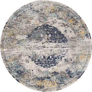 Safavieh Madison MAD158F Light Grey/Blue Area Rug Round Image