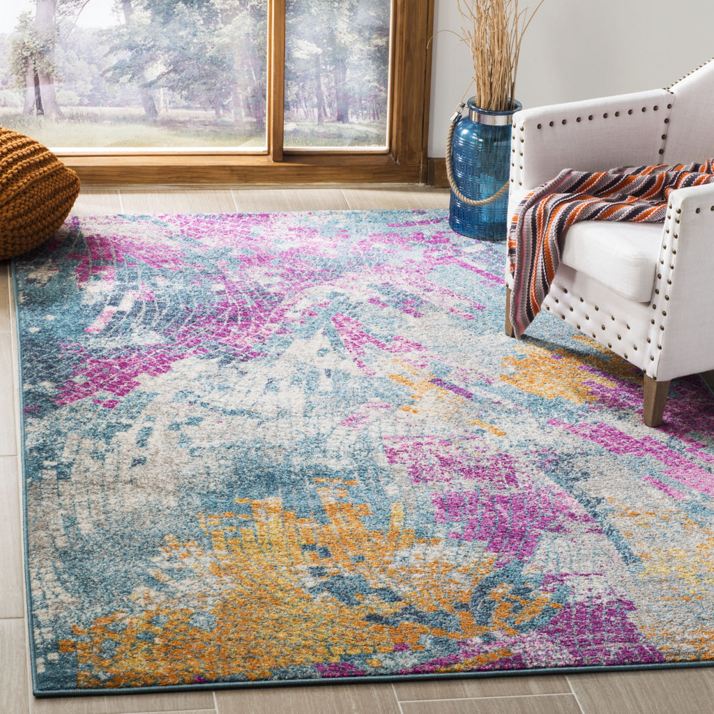 Safavieh Madison MAD201M Blue/Multi Area Rug  Feature