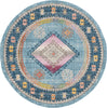 Safavieh Madison 300 MAD305M Light Blue/Fuchsia Area Rug Round Image