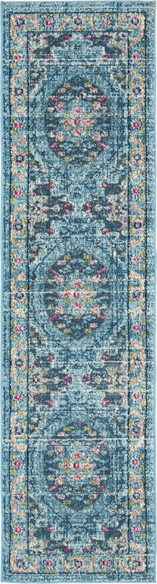 Safavieh Madison 300 MAD306M Light Blue/Fuchsia Area Rug Runner Image