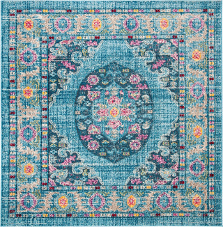 Safavieh Madison 300 MAD306M Light Blue/Fuchsia Area Rug Square Image