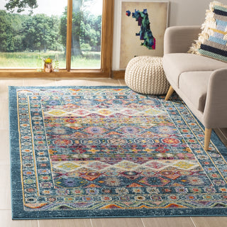 Safavieh Madison 300 MAD307L Teal/Fuchsia Area Rug Lifestyle Image