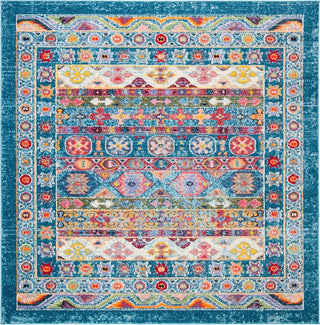 Safavieh Madison 300 MAD307L Teal/Fuchsia Area Rug Square Image