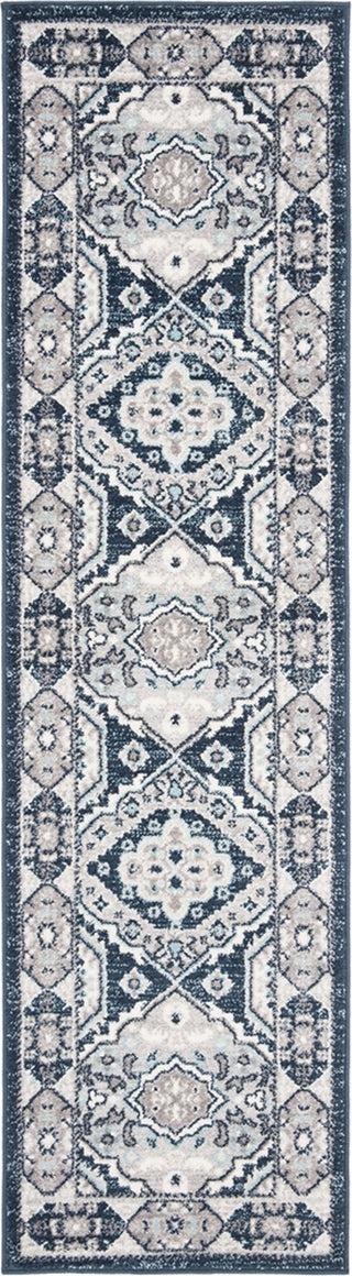 Safavieh Madison 500 MAD501N Navy/Grey Area Rug Runner Image