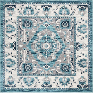 Safavieh Madison 500 MAD504K Turquoise/Grey Area Rug Square Image