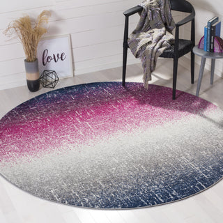 Safavieh Madison MAD601M Fuchsia/Navy Area Rug 