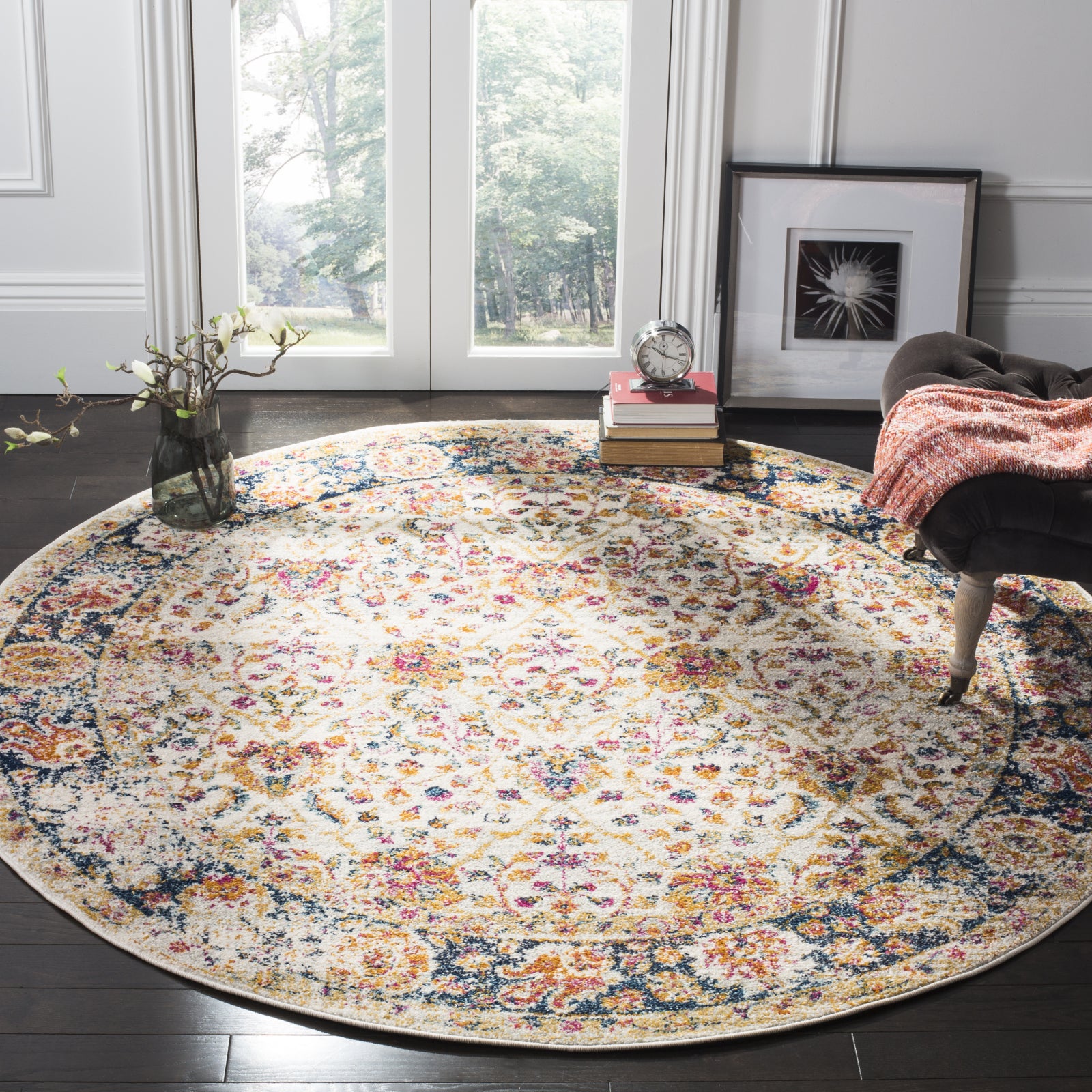 Safavieh Madison MAD609D Cream/Navy Area Rug – Incredible Rugs And Decor