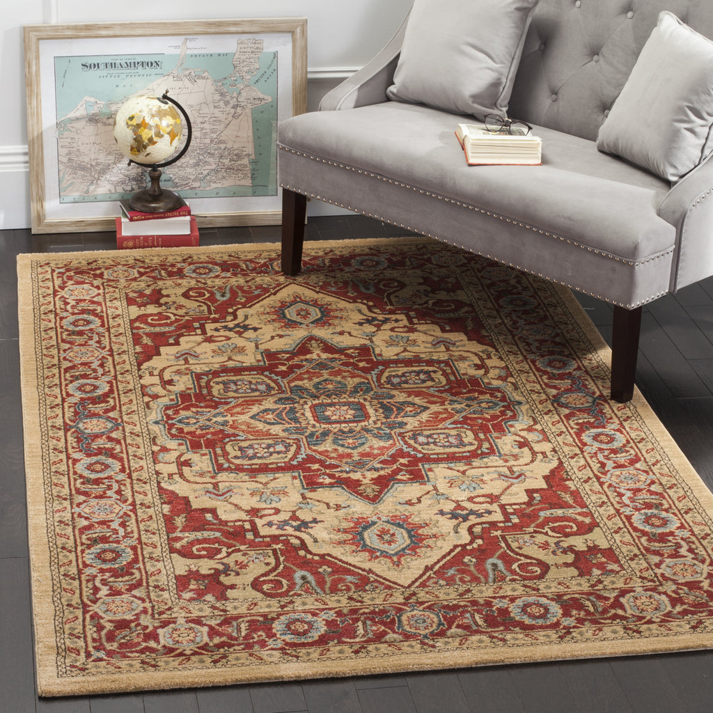Safavieh Mahal MAH698A Red/Natural Area Rug  Feature