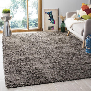 Safavieh Manhattan Shag Grey Area Rug Room Scene Feature