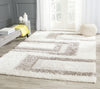 Safavieh Manhattan Shag White/Grey Area Rug Room Scene Feature