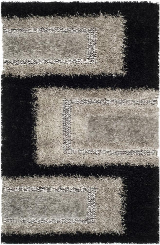 Safavieh Manhattan Shag Black/Grey Area Rug main image