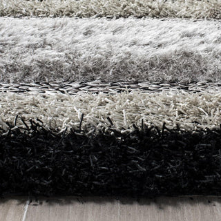 Safavieh Manhattan Shag Black/Grey Area Rug Detail