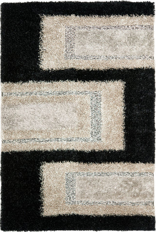 Safavieh Manhattan Shag Black/Grey Area Rug Main