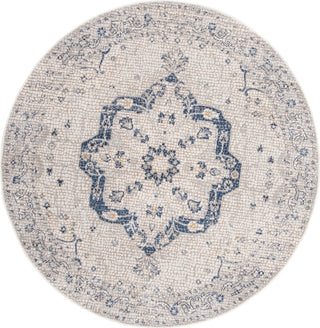 Safavieh Marseille 400 MAR412N Navy/Ivory Area Rug Round Image