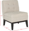 Safavieh Angel Tufted Armless Club Chair Off White Furniture 