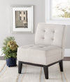 Safavieh Angel Tufted Armless Club Chair Off White  Feature