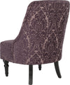 Safavieh Amondi Tufted Armless Club Chair Purple and Peach Furniture 