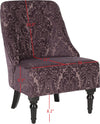 Safavieh Amondi Tufted Armless Club Chair Purple and Peach Furniture 