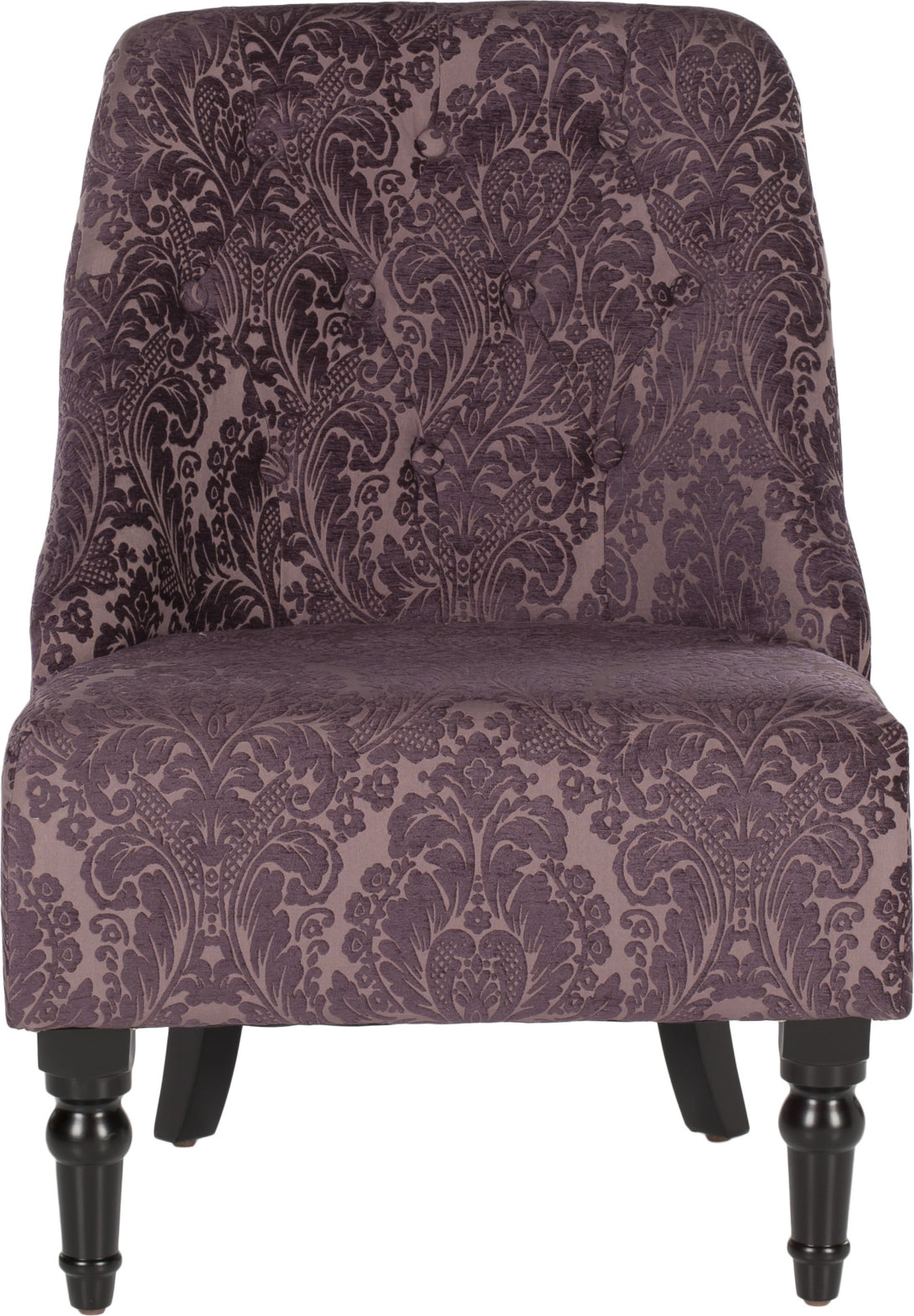 Safavieh Amondi Tufted Armless Club Chair Purple and Peach Furniture main image