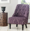 Safavieh Amondi Tufted Armless Club Chair Purple and Peach Furniture  Feature