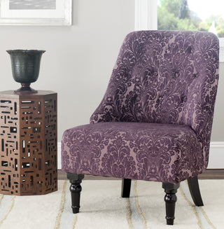 Safavieh Amondi Tufted Armless Club Chair Purple and Peach Furniture  Feature