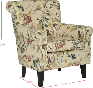 Safavieh Hazina Club Chair Multi Print Furniture 