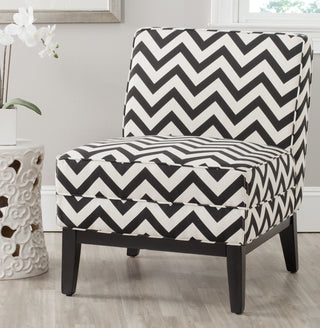 Safavieh Armond Chair Black and White Furniture 