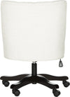 Safavieh Soho Tufted Linen Swivel Desk Chair Light Cream Furniture 