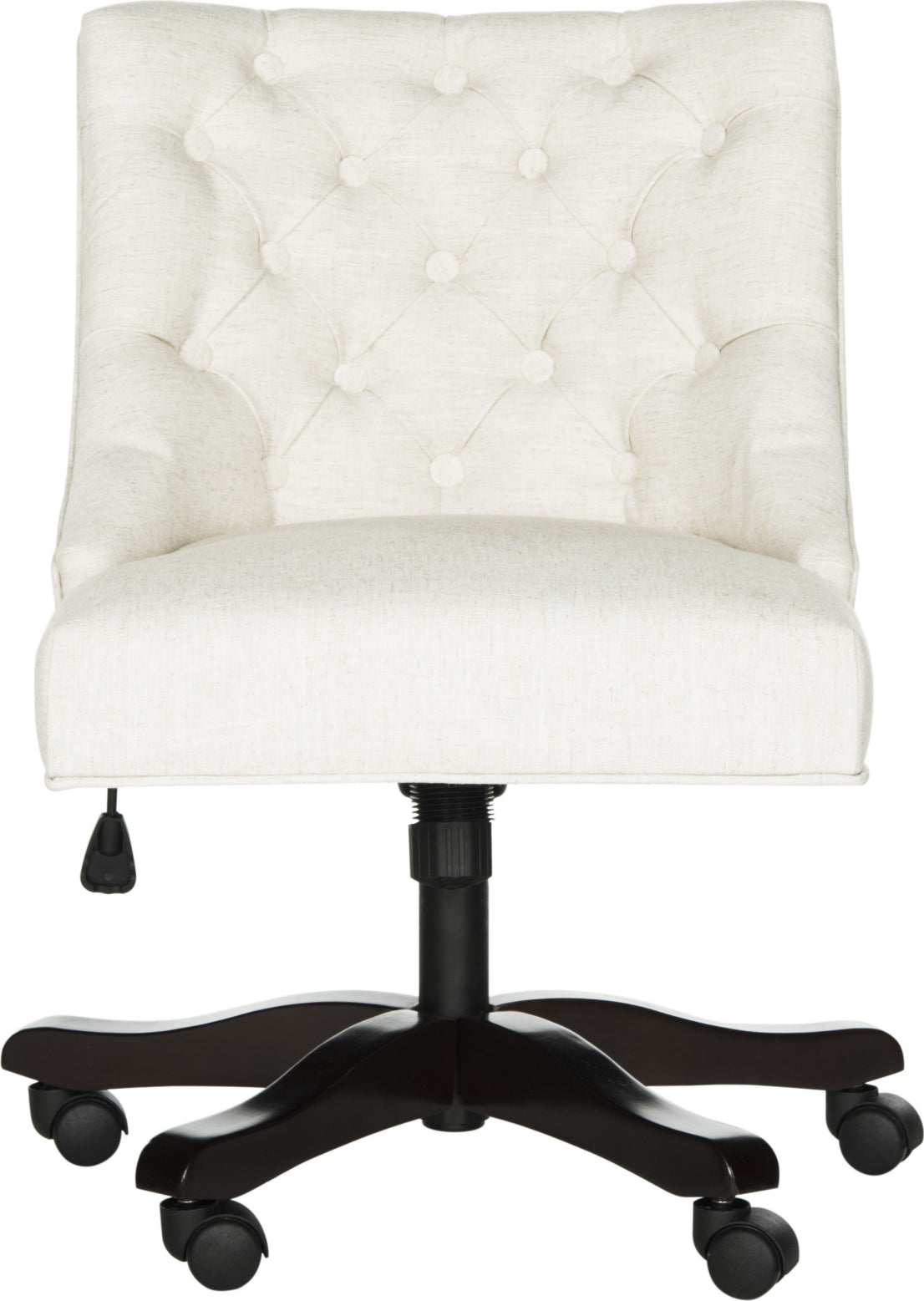 Safavieh Soho Tufted Linen Swivel Desk Chair Light Cream Furniture main image