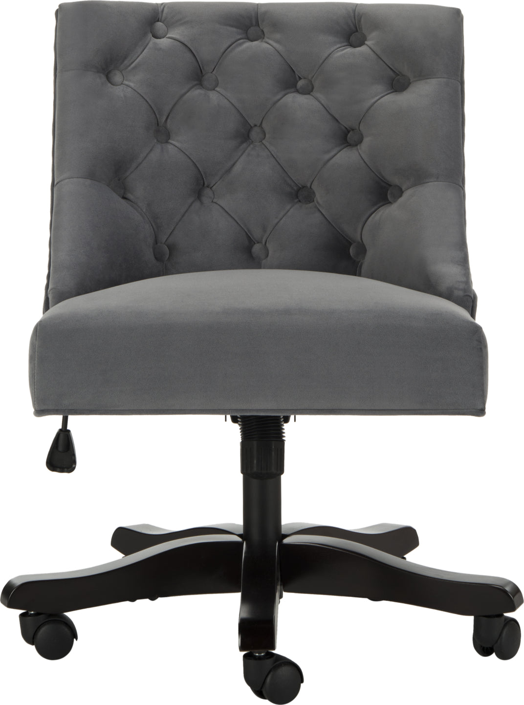 Safavieh Soho Tufted Velvet Swivel Desk Chair Grey Furniture main image