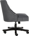 Safavieh Soho Tufted Velvet Swivel Desk Chair Grey Furniture 