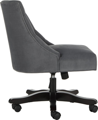 Safavieh Soho Tufted Velvet Swivel Desk Chair Grey Furniture 