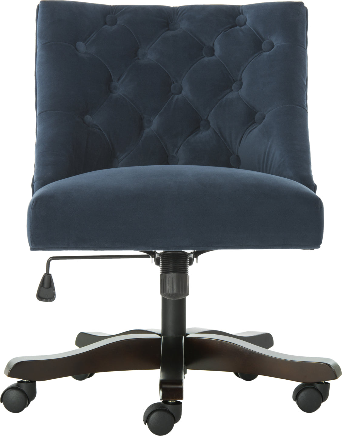Safavieh Soho Tufted Velvet Swivel Desk Chair Navy Furniture main image
