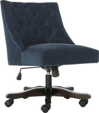 Safavieh Soho Tufted Velvet Swivel Desk Chair Navy Furniture 