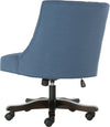 Safavieh Soho Tufted Linen Swivel Desk Chair Navy Furniture 