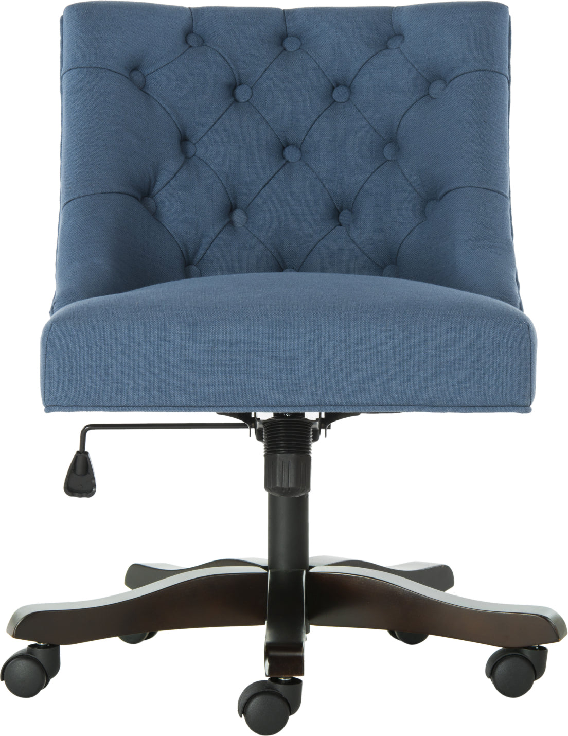 Safavieh Soho Tufted Linen Swivel Desk Chair Navy Furniture main image