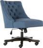 Safavieh Soho Tufted Linen Swivel Desk Chair Navy Furniture 