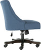 Safavieh Soho Tufted Linen Swivel Desk Chair Navy Furniture 