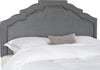Safavieh Alexia Grey Headboard-Silver Nail Head Bedding 