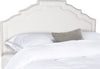 Safavieh Alexia White Headboard-Silver Nail Heads Bedding 