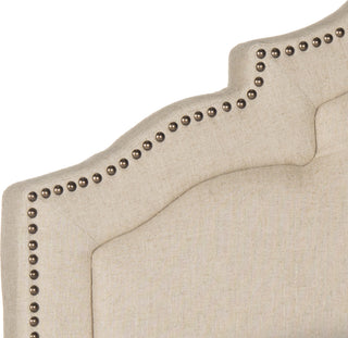 Safavieh Alexia Hemp Headboard-Brass Nail Heads Bedding 