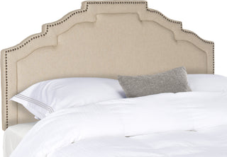 Safavieh Alexia Hemp Headboard-Brass Nail Heads Bedding main image