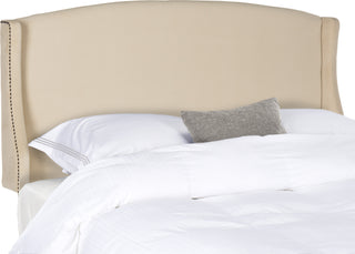 Safavieh Austin Buckwheat Winged Headboard-Brass Nail Heads Bedding main image