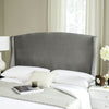 Safavieh Austin Pewter Winged Headboard-Silver Nail Heads Furniture  Feature