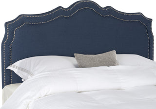 Safavieh Skyler Headboard Steel Blue Bedding 