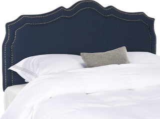 Safavieh Skyler Headboard Steel Blue Bedding Main