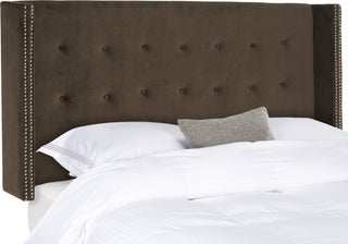 Safavieh Keegan Velvet Headboard Chocolate Bedding main image