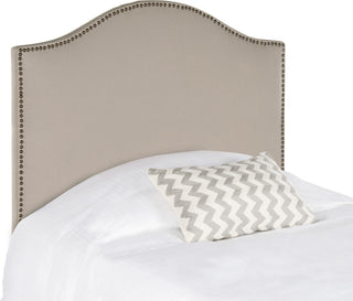 Safavieh Connie Taupe Headboard-Brass Nail Head Bedding main image