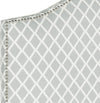 Safavieh Connie Grey/White Headboard-Silver Nail Head Grey and White Bedding 