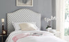 Safavieh Connie Grey/White Headboard-Silver Nail Head Grey and White Furniture  Feature